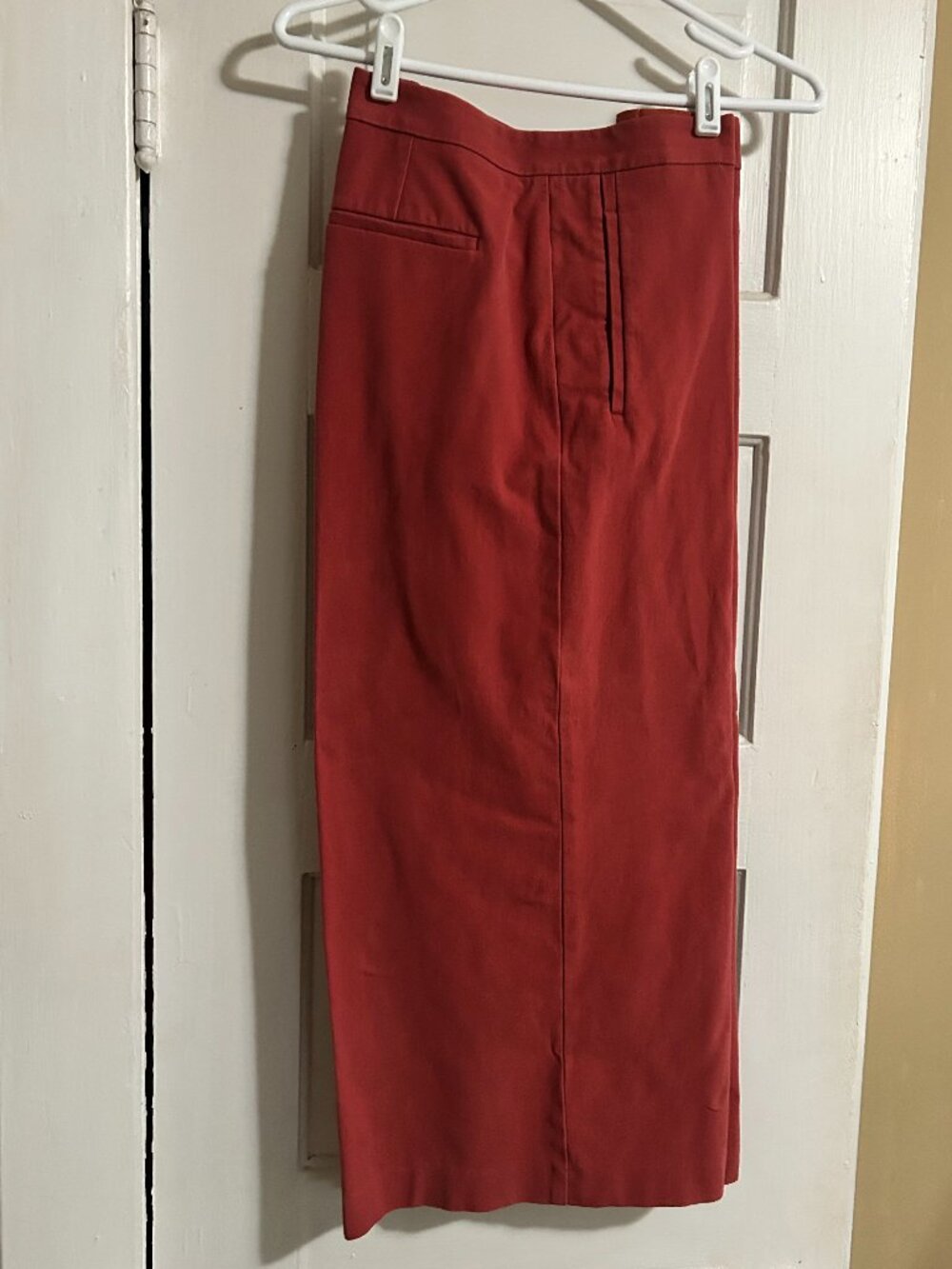 Stylish Ann Taylor Wide-Leg Crop Pants in Burnt Orange, Size 12, True to Size